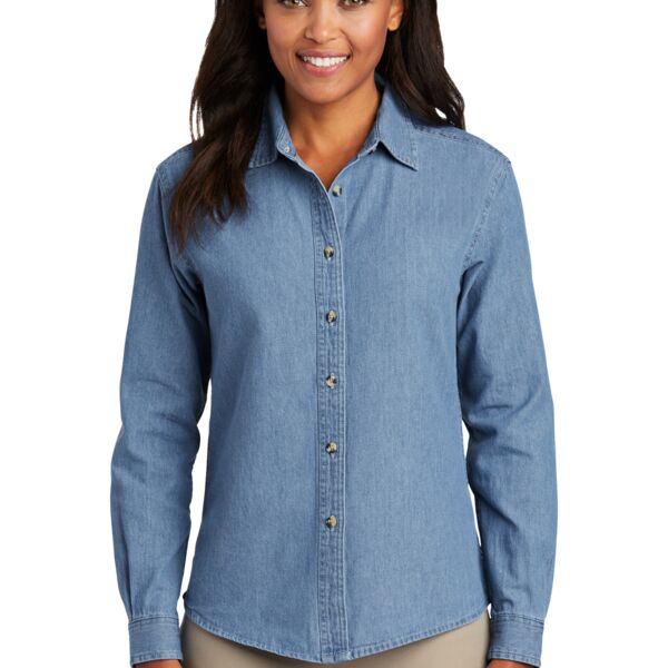 Women's Long Sleeve Value Denim Shirt Thumbnail