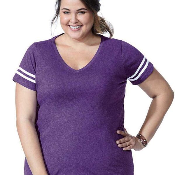 Women's Curvy Collection Vintage Football T-Shirt Thumbnail